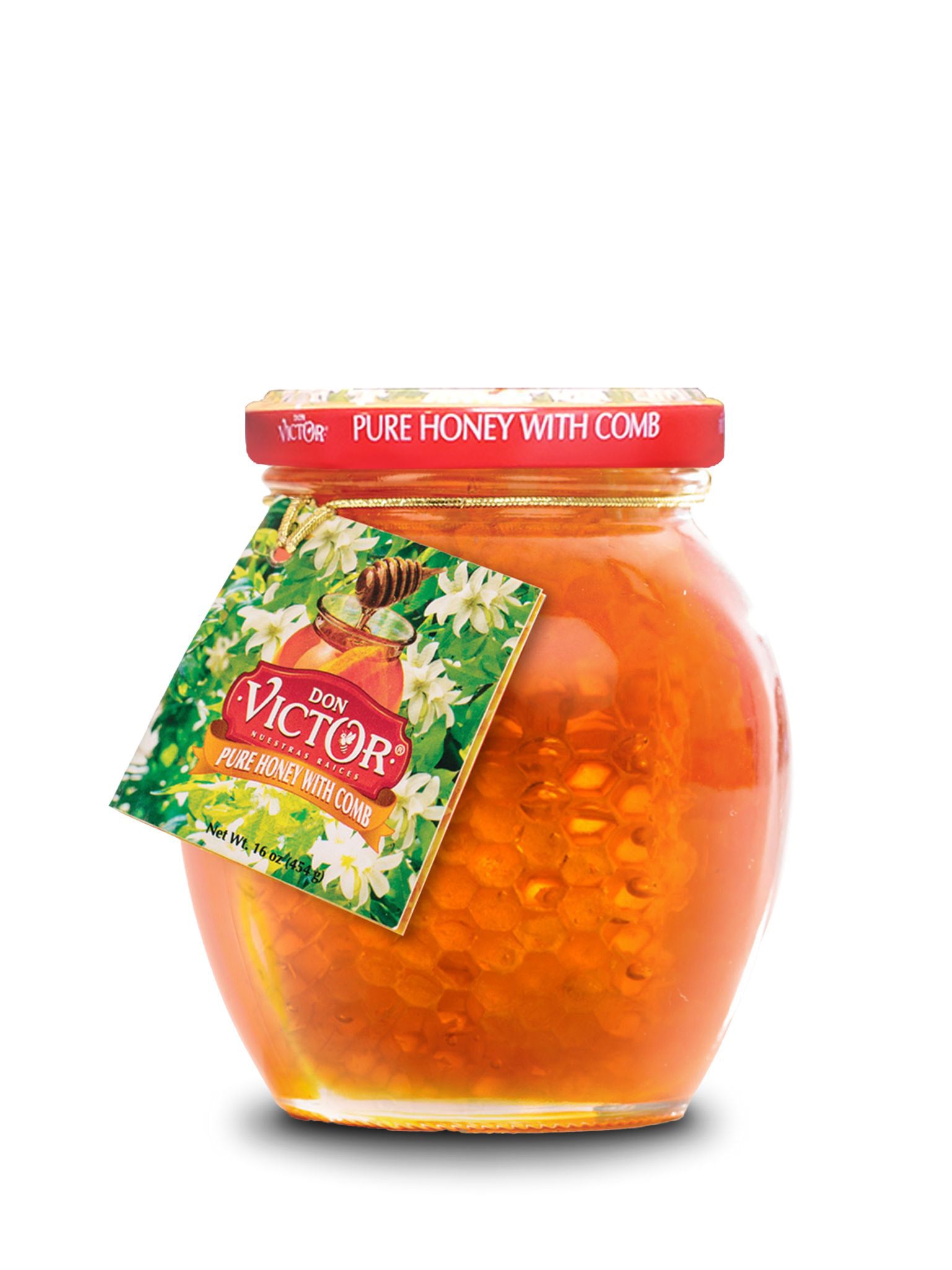 Don Victor 16oz Glass Globe Honey with Comb